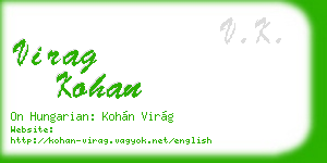 virag kohan business card